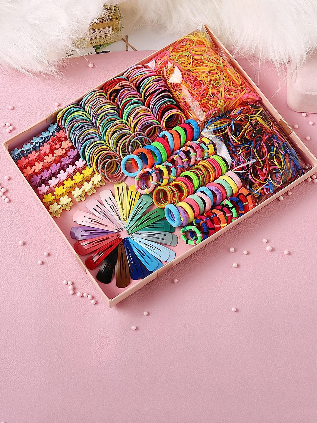 

Shining Diva Fashion Girls Set Of 786 Hair Accessory Set, Pink