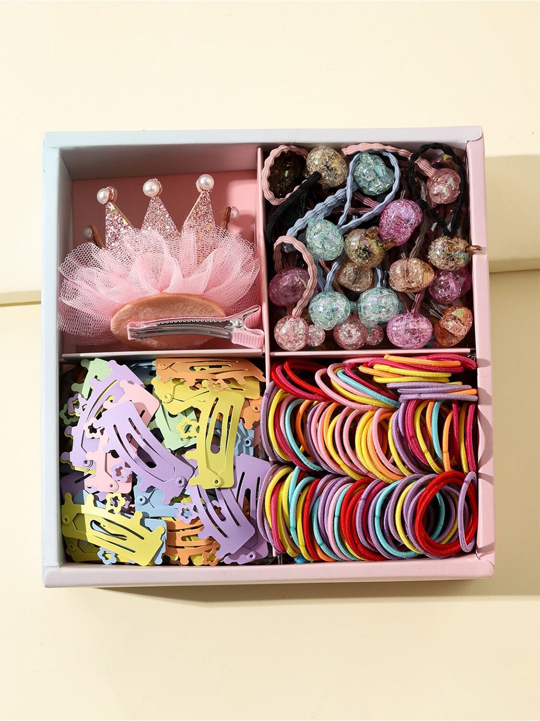 

Shining Diva Fashion Girls Set Of 131 Hair Accessory Set, Red
