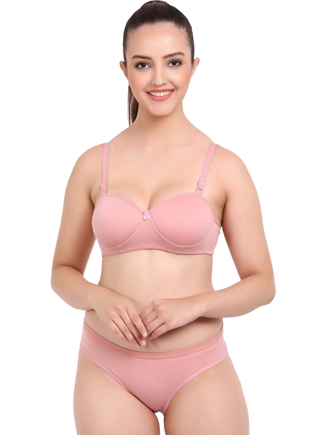 

AROUSY Cotton Lingerie Set, Pink
