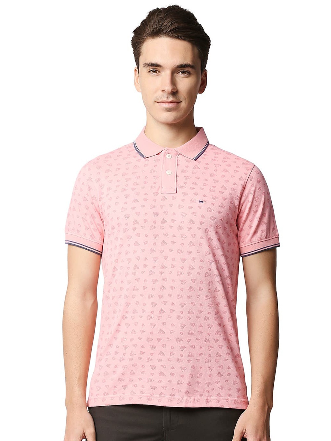 

Basics Polo Collar Short Sleeves Slim Fit Casual T shirt, Green