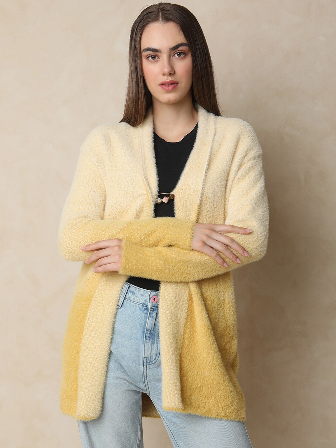 

Indifusion indi chill Boucle Ombre Cardigan, Yellow