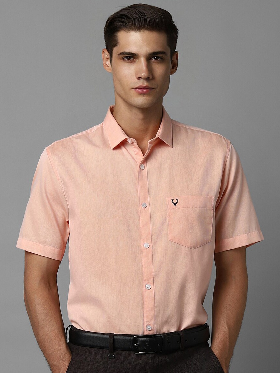 

Allen Solly Slim Fit Cotton Opaque Formal Shirt, Peach