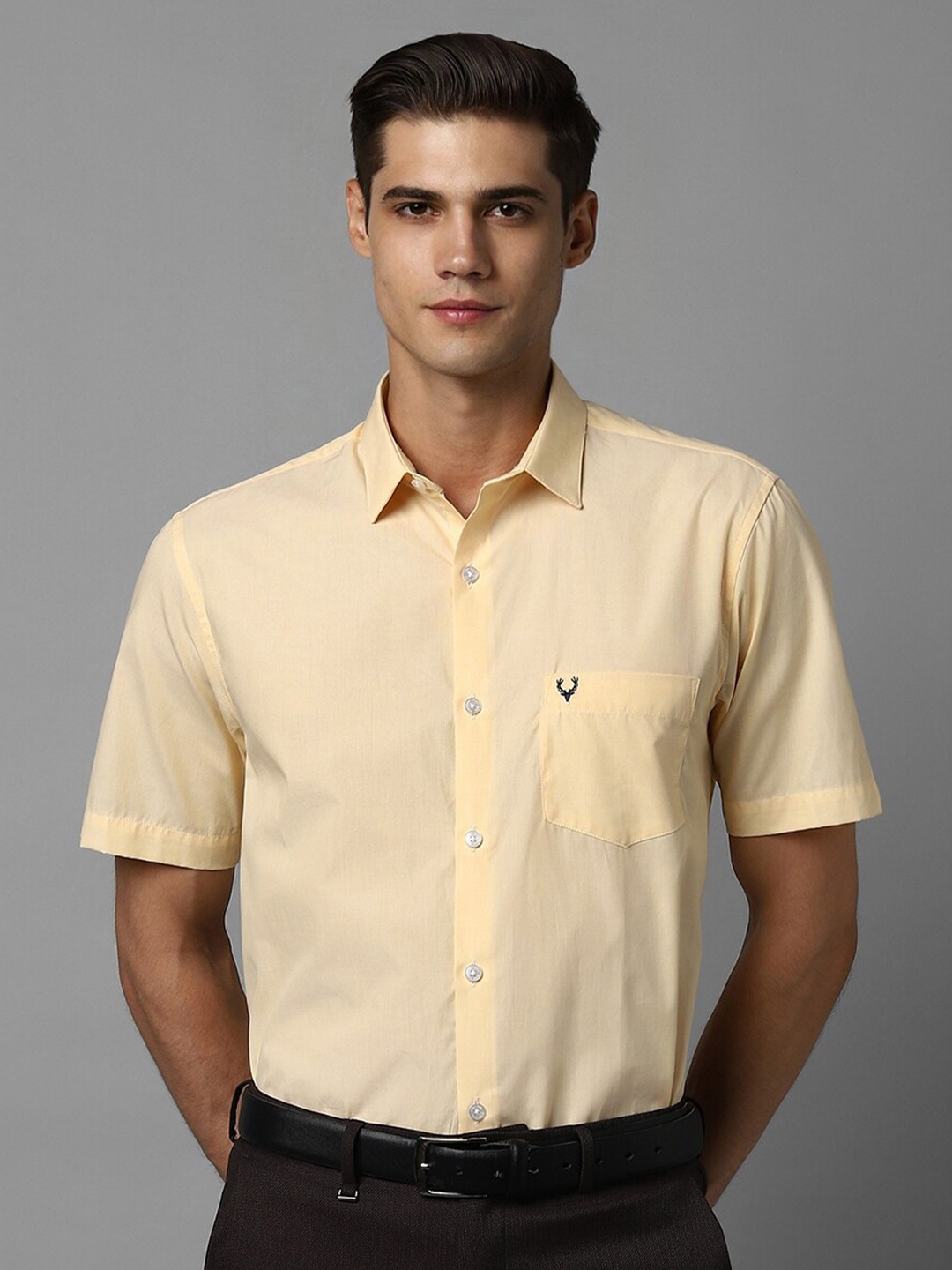 

Allen Solly Slim Fit Cotton Opaque Formal Shirt, Yellow