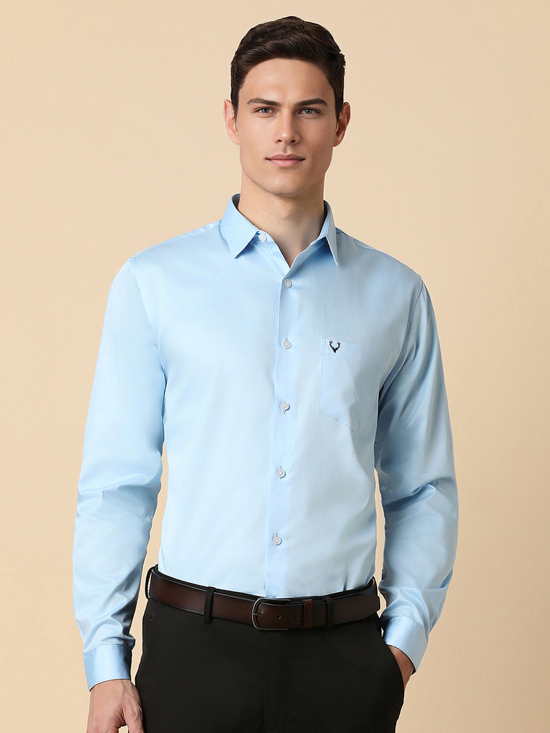 

Allen Solly Men Blue Slim Fit Opaque Formal Shirt