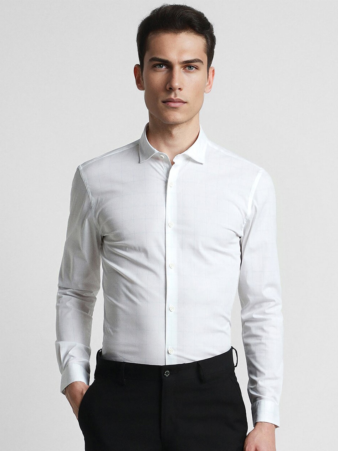 

Peter England Slim Fit Cotton Opaque Formal Shirt, White