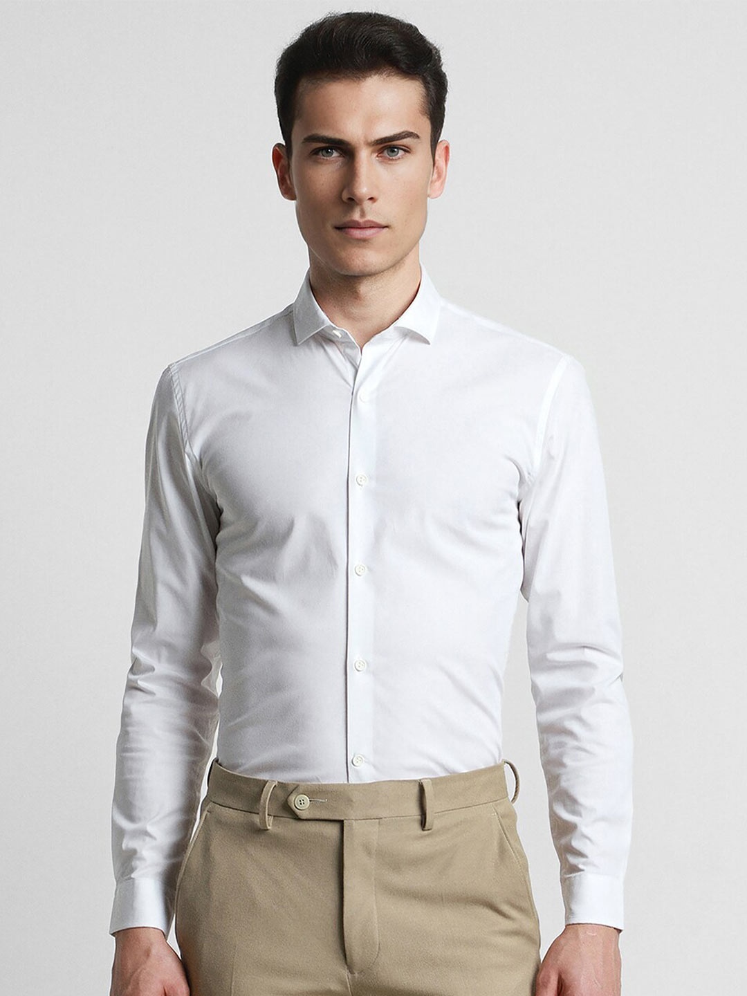 

Peter England Slim Fit Cotton Opaque Formal Shirt, White