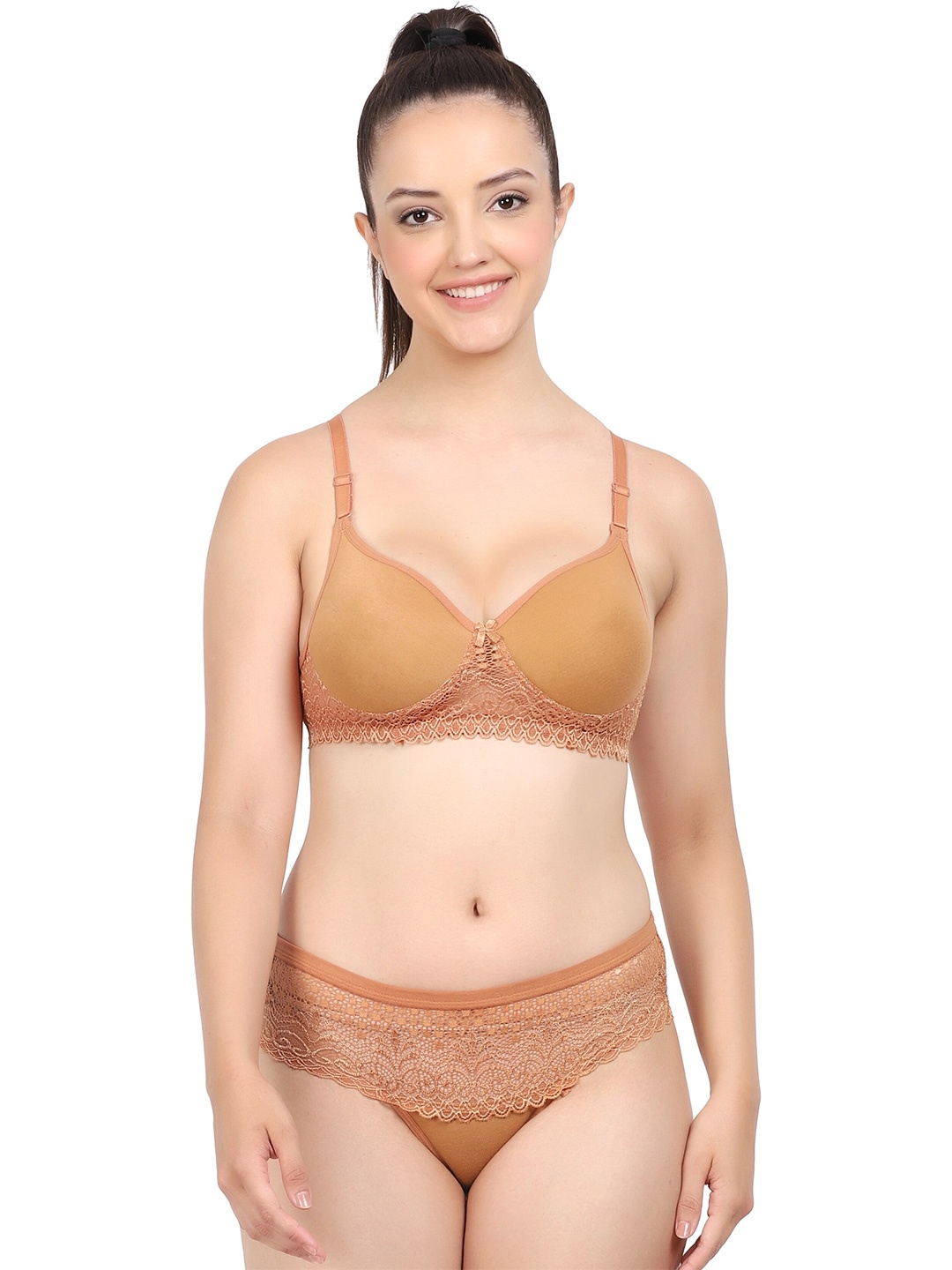 PIBU Cotton Lingerie Set, Yellow