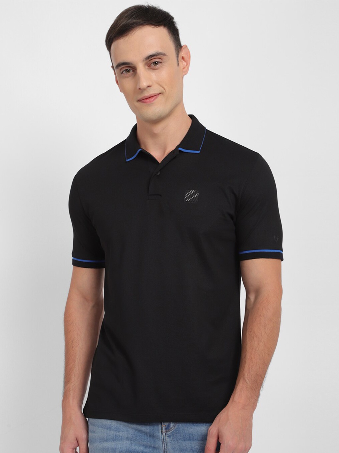 

Allen Solly Polo Collar Cotton T-shirt, Black