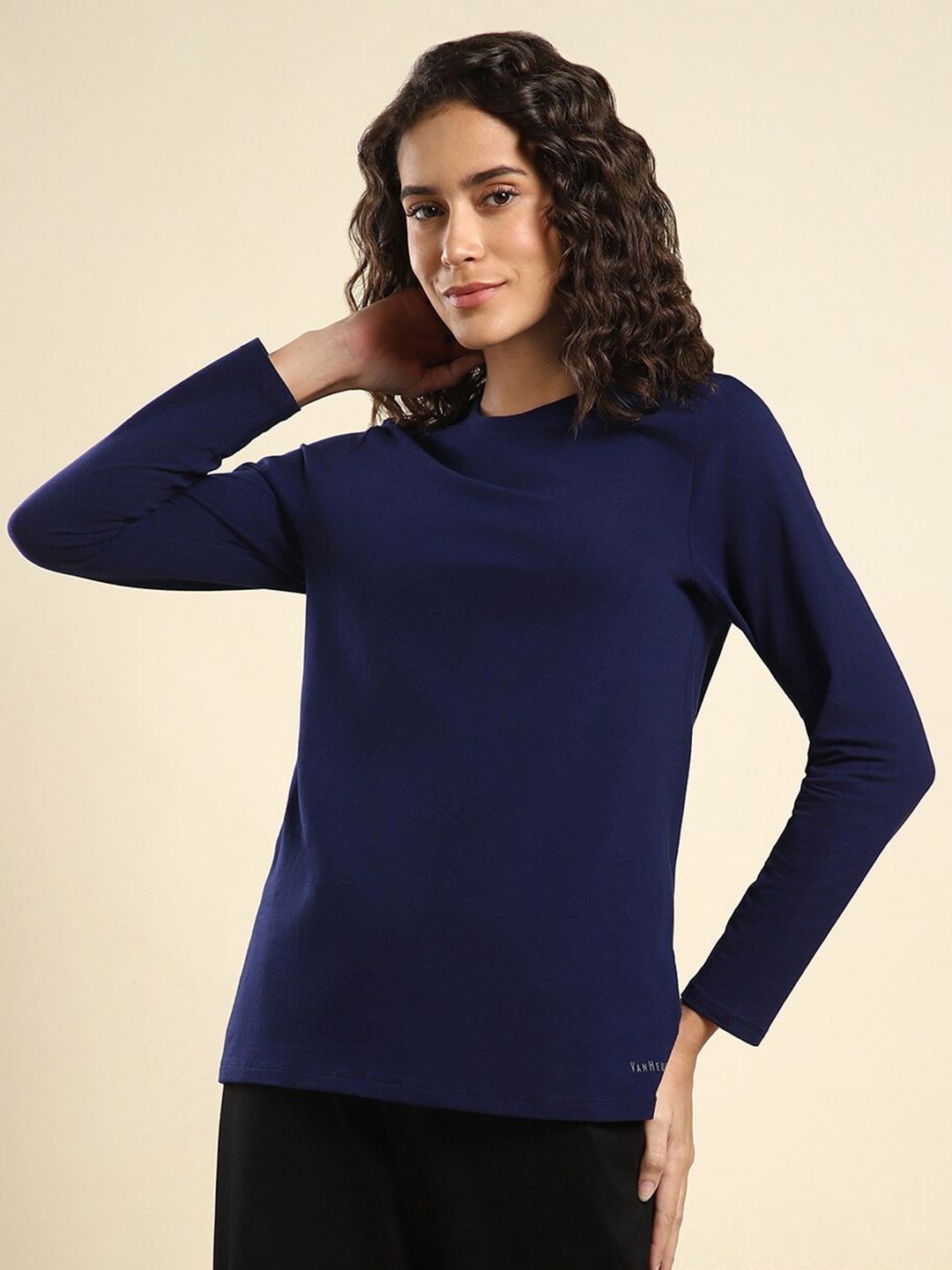 

Van Heusen Cotton Lounge T-shirt, Navy blue
