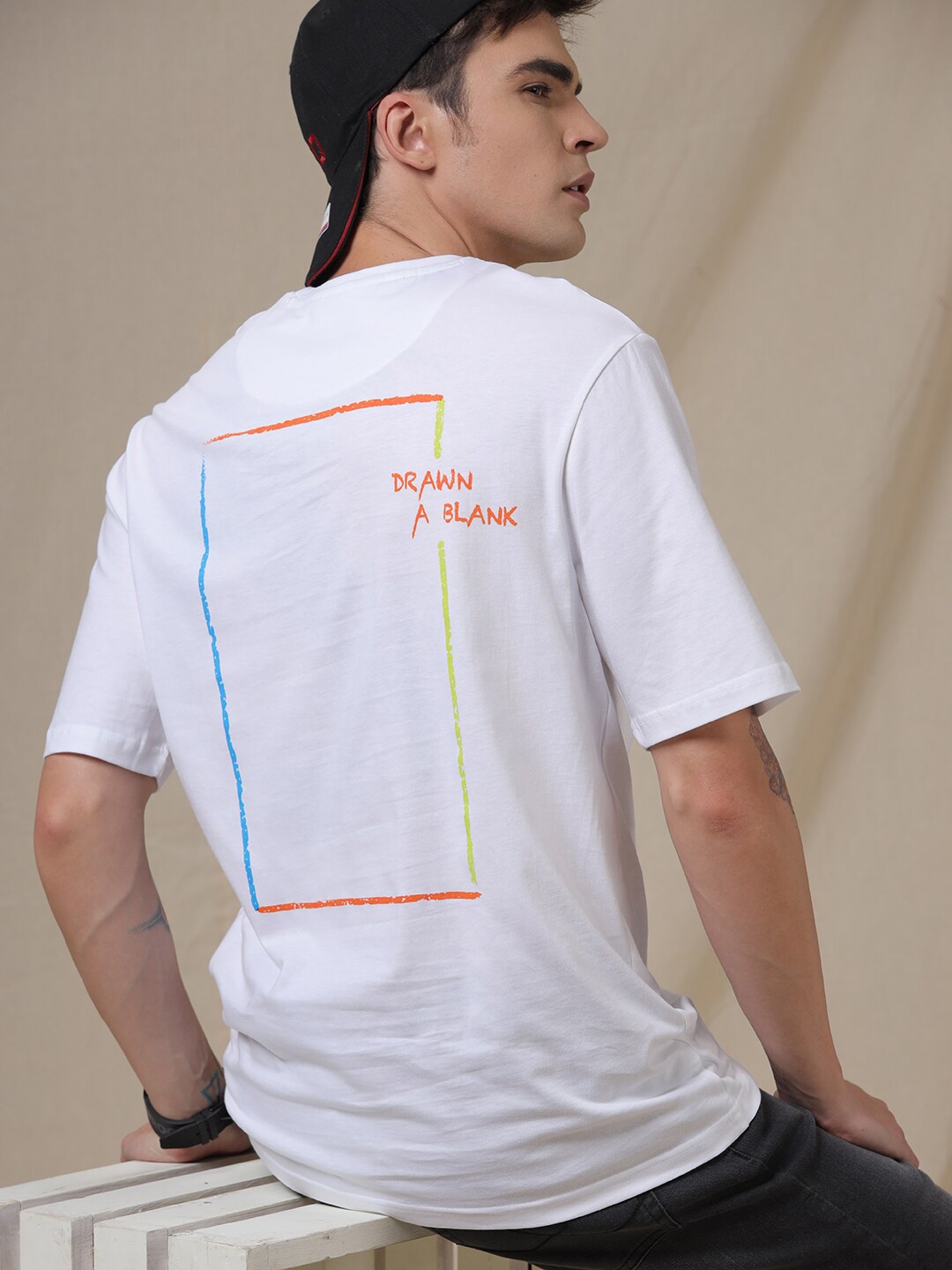 

WROGN Typography Printed Round Neck Short Sleeves Regular T-shirt, White