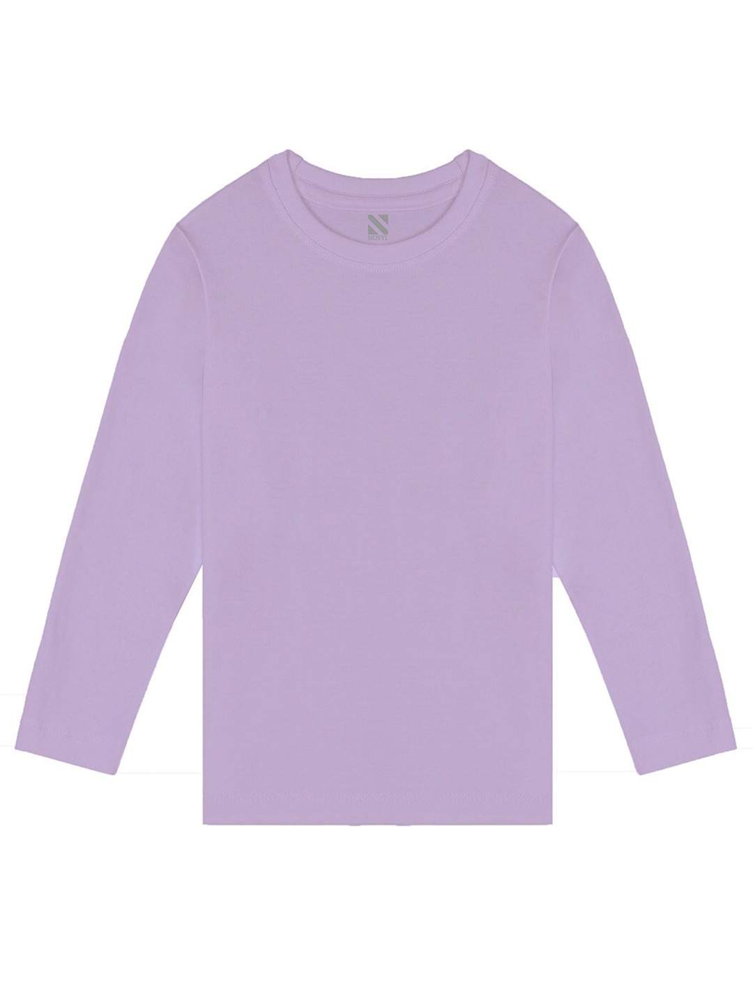 

BAESD Girls Solid Full Sleeves Cotton T-shirt, Purple