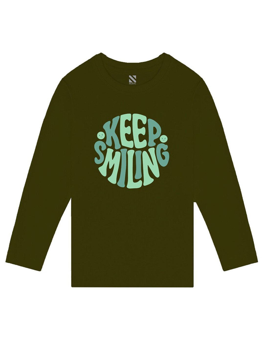

BAESD Girls Printed Long Sleeves Cotton T-shirt, Green
