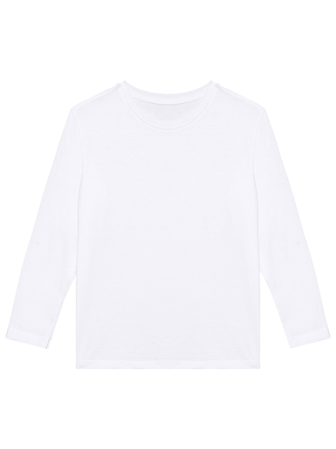 

BAESD Girls Round Neck Full Sleeves Cotton T-shirt, White