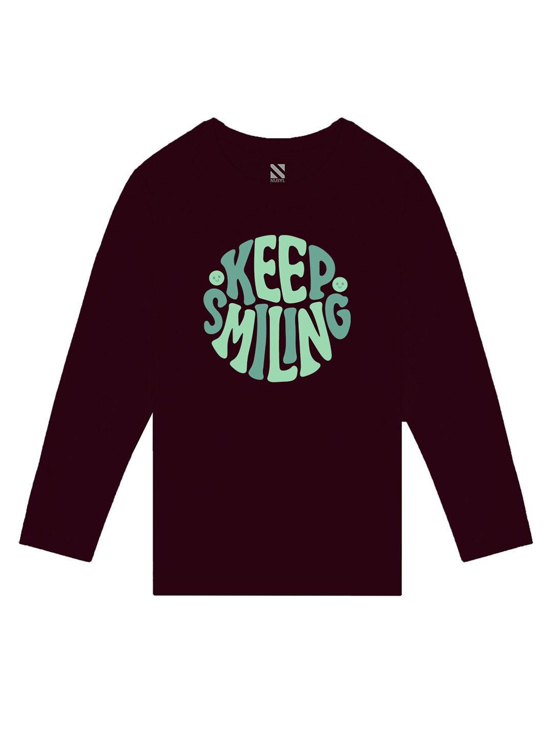

BAESD Girls Long Sleeves Typography Printed Cotton Casual T-shirt, Maroon