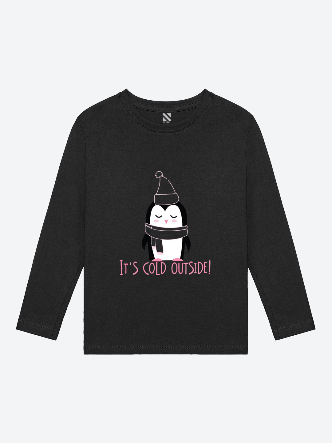

BAESD Girls Typography Printed Round Neck Casual T-shirt, Black