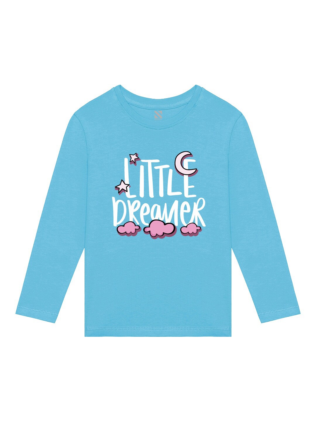 

BAESD Girls Printed Full Sleeves Cotton T-shirt, Blue