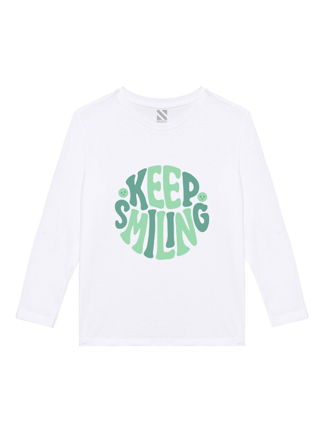 

BAESD Girls Typography Cotton Round Neck Regular T-shirt, White