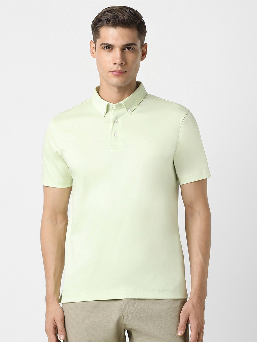

Van Heusen Sport Pure Cotton Polo Collar T-shirt, Green