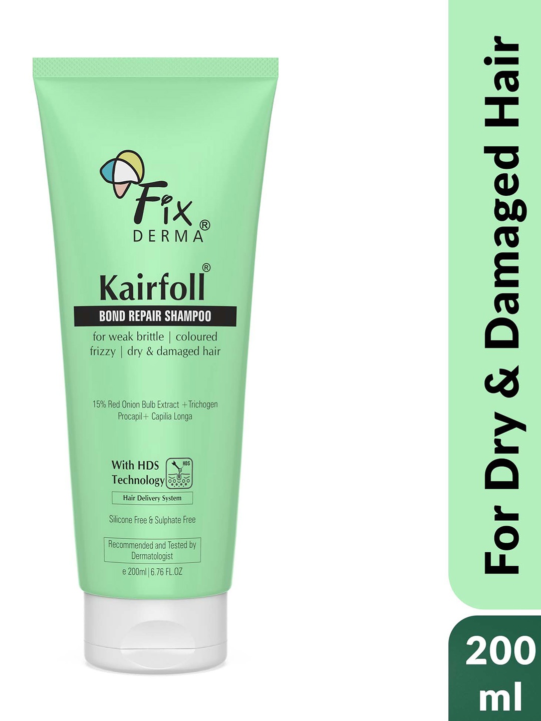 

FIXDERMA Kairfoll Bond Repair Shampoo For Coloured Hair - 200ml, Green