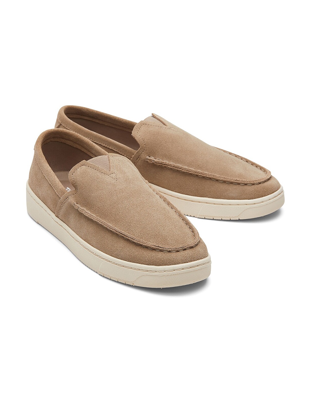 

TOMS Men Comfort Insole Contrast Sole Suede Slip-On Sneakers, Taupe