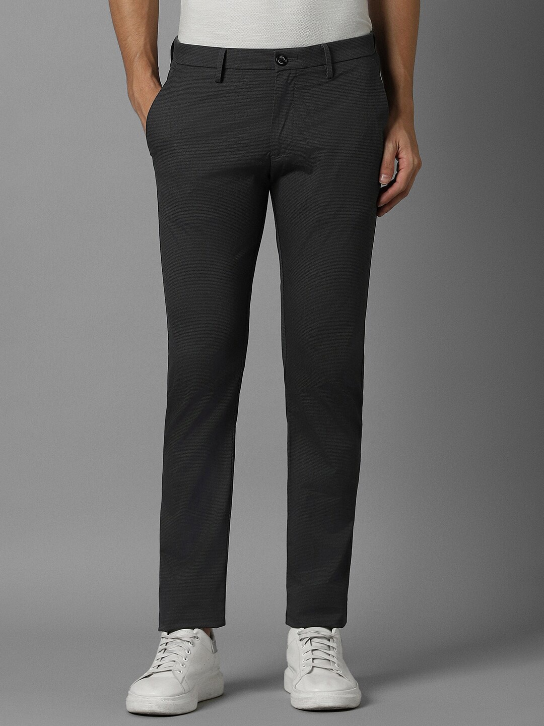 

Allen Solly Men Slim Fit Casual Trousers, Grey