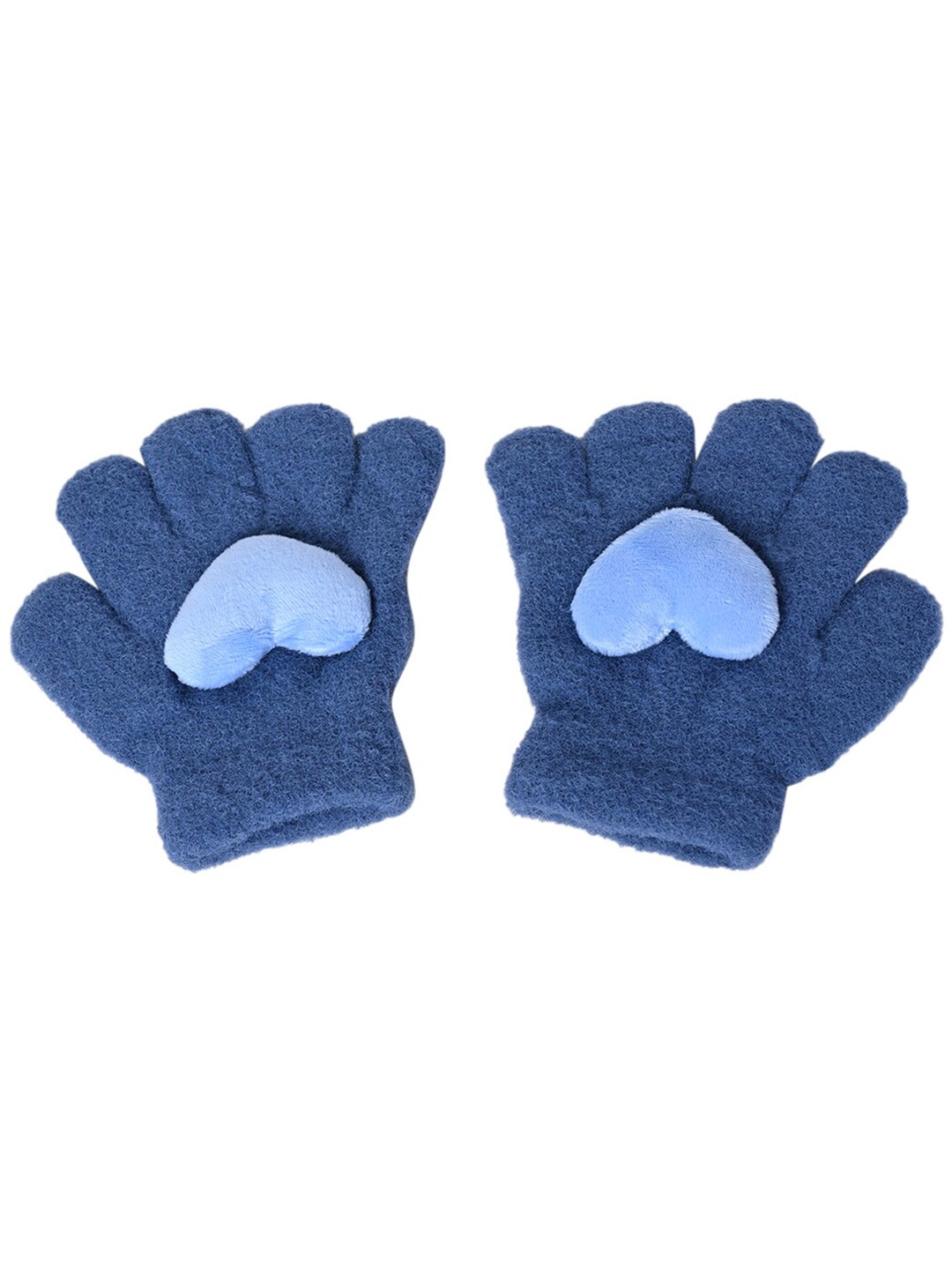 

KID-O-WORLD Boys Patterned Woollen Gloves, Blue