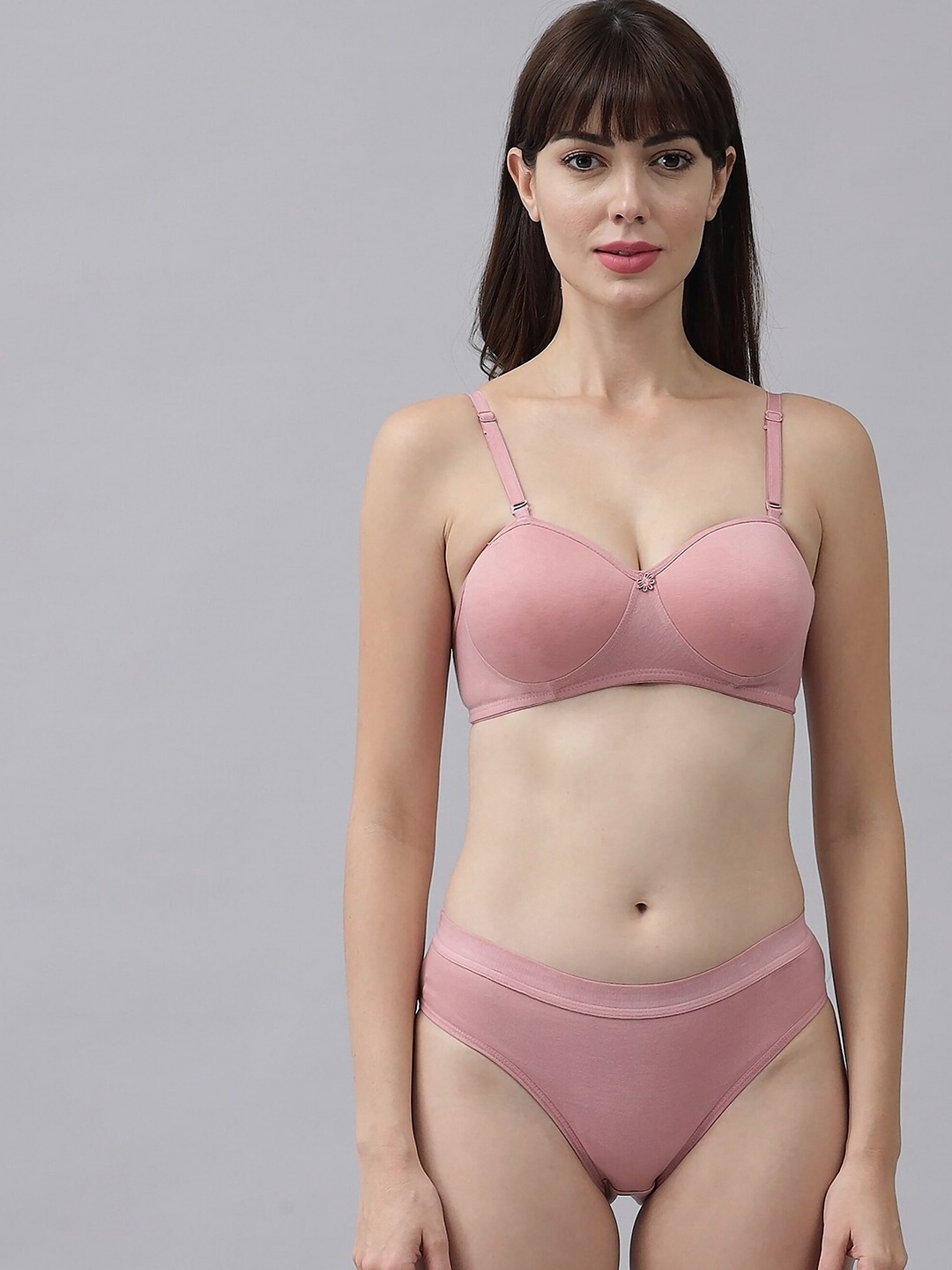 

Aamarsh Cotton Brief Lingerie Set, Pink