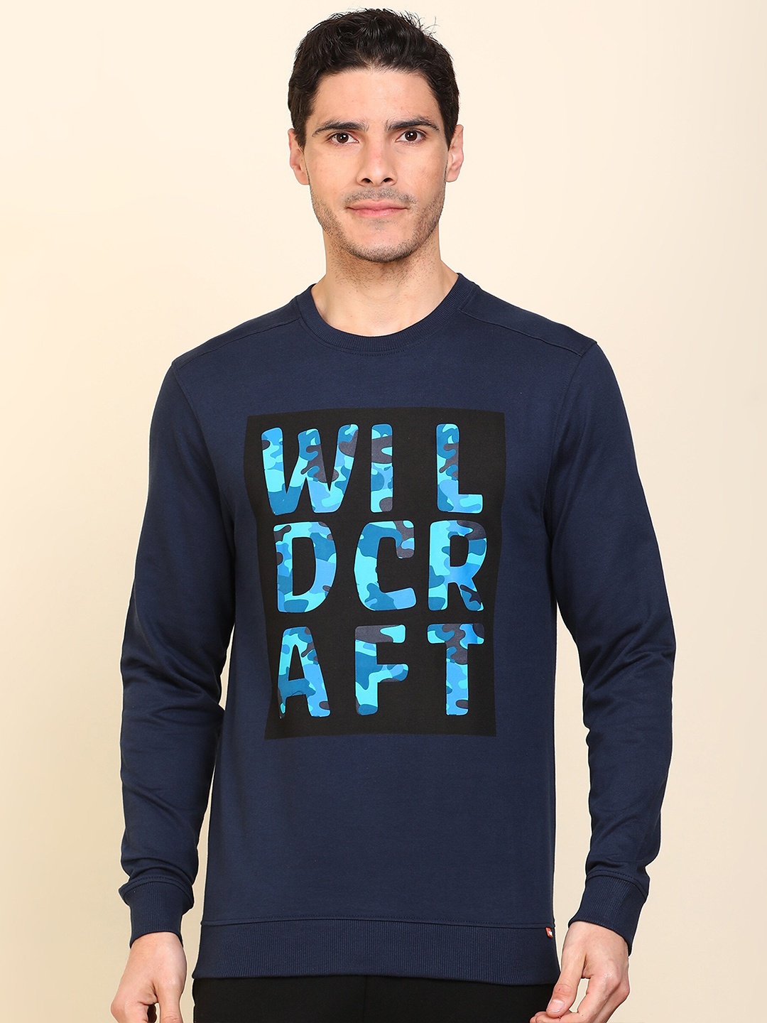

Wildcraft Round Neck Long Sleeves Printed Sweatshirt, Blue