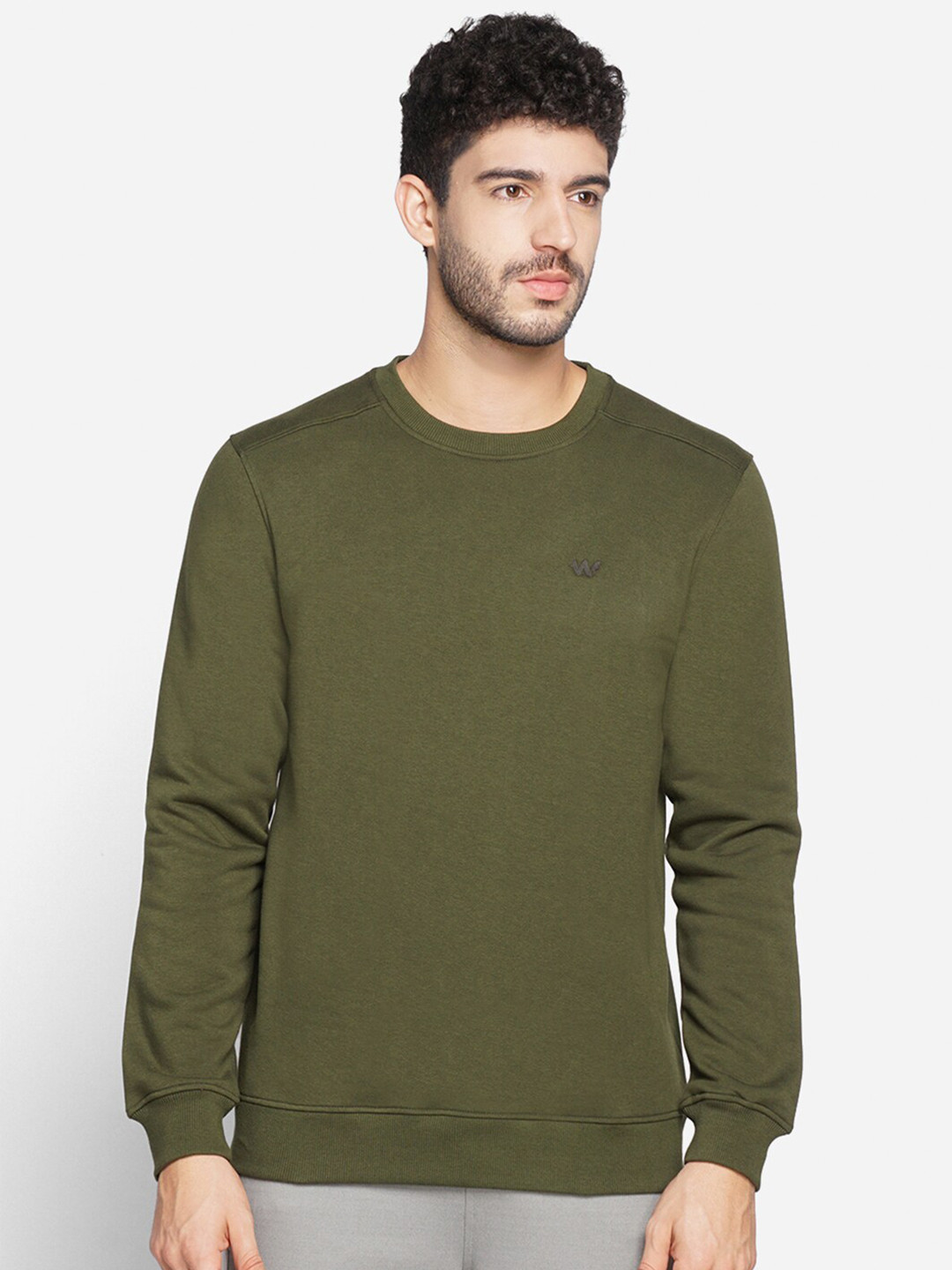 

Wildcraft Round Neck Long Sleeves Pullover Sweatshirt, Green