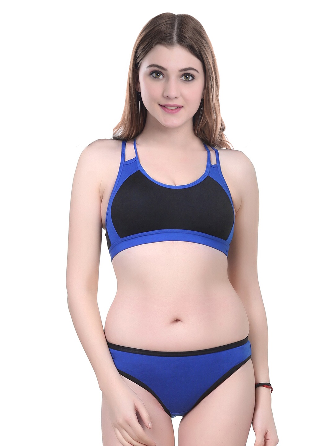 

Aamarsh Cotton Brief Lingerie Set, Blue