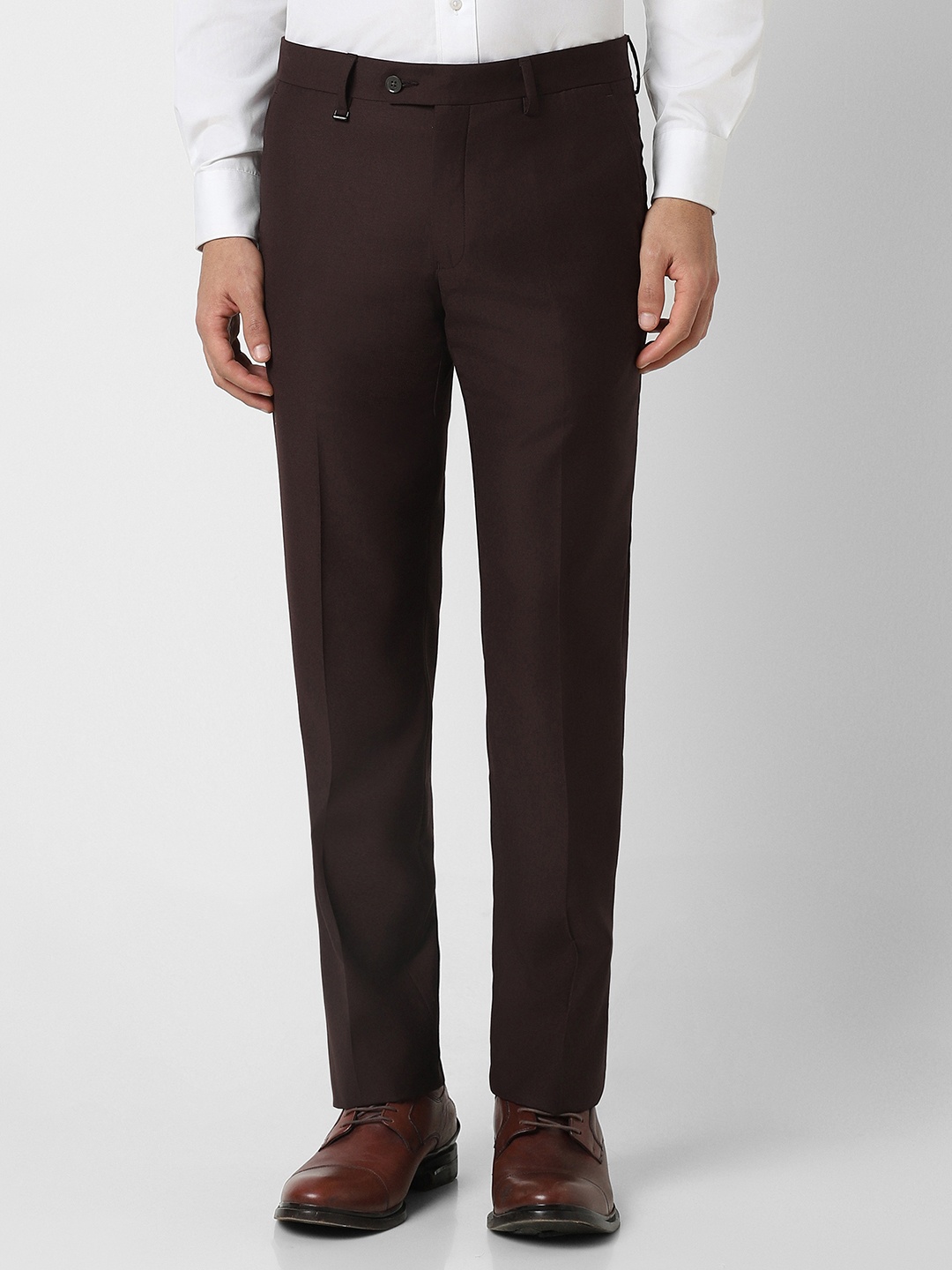 

Van Heusen Men Slim Fit Formal Trousers, Maroon