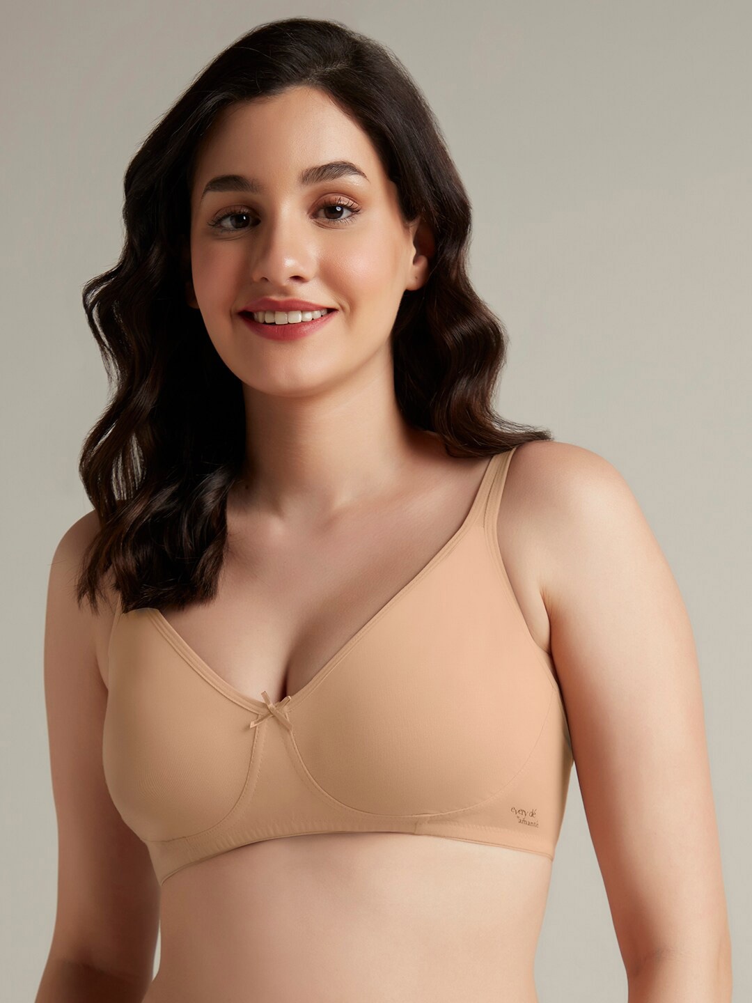 

Amante Non Padded Non-Wired Chic Comfort Support Bra, Nude