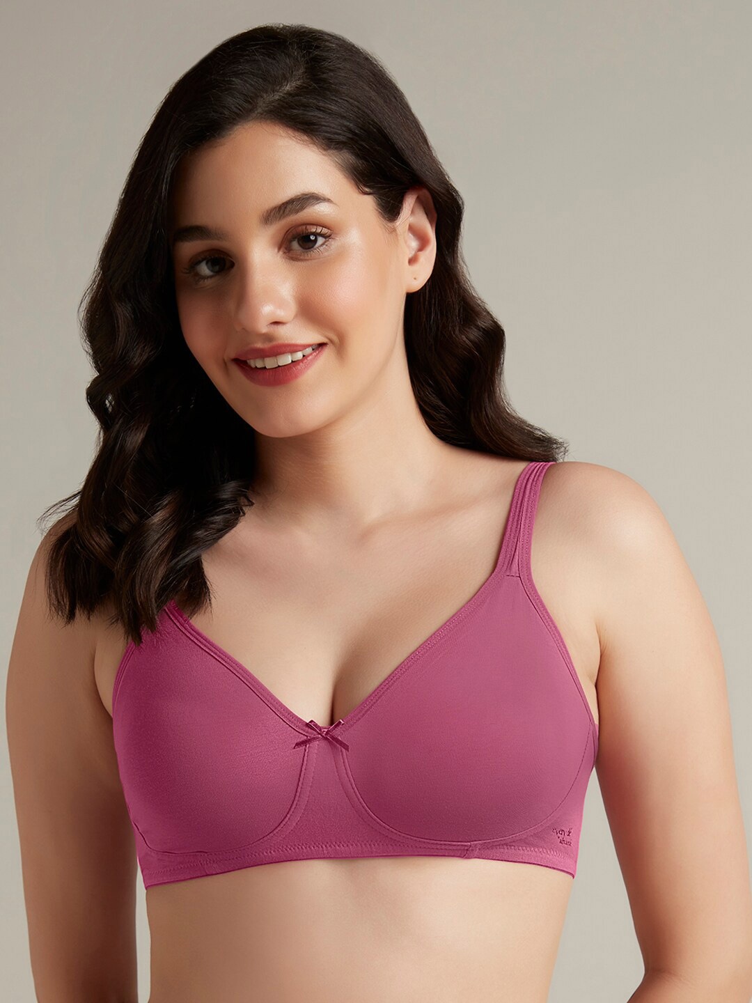 

Amante Non Padded Non-Wired Chic Comfort Support Bra, Pink