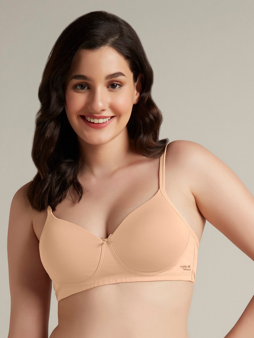 

Amante Padded Non-Wired Simply Soft T-Shirt Bra, Beige