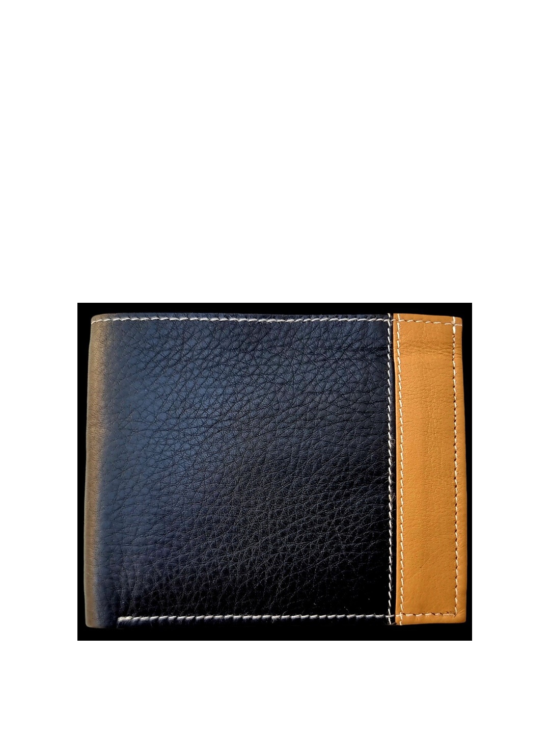 

Ultimo Men Colourblocked Leather Two Fold Wallet, Black