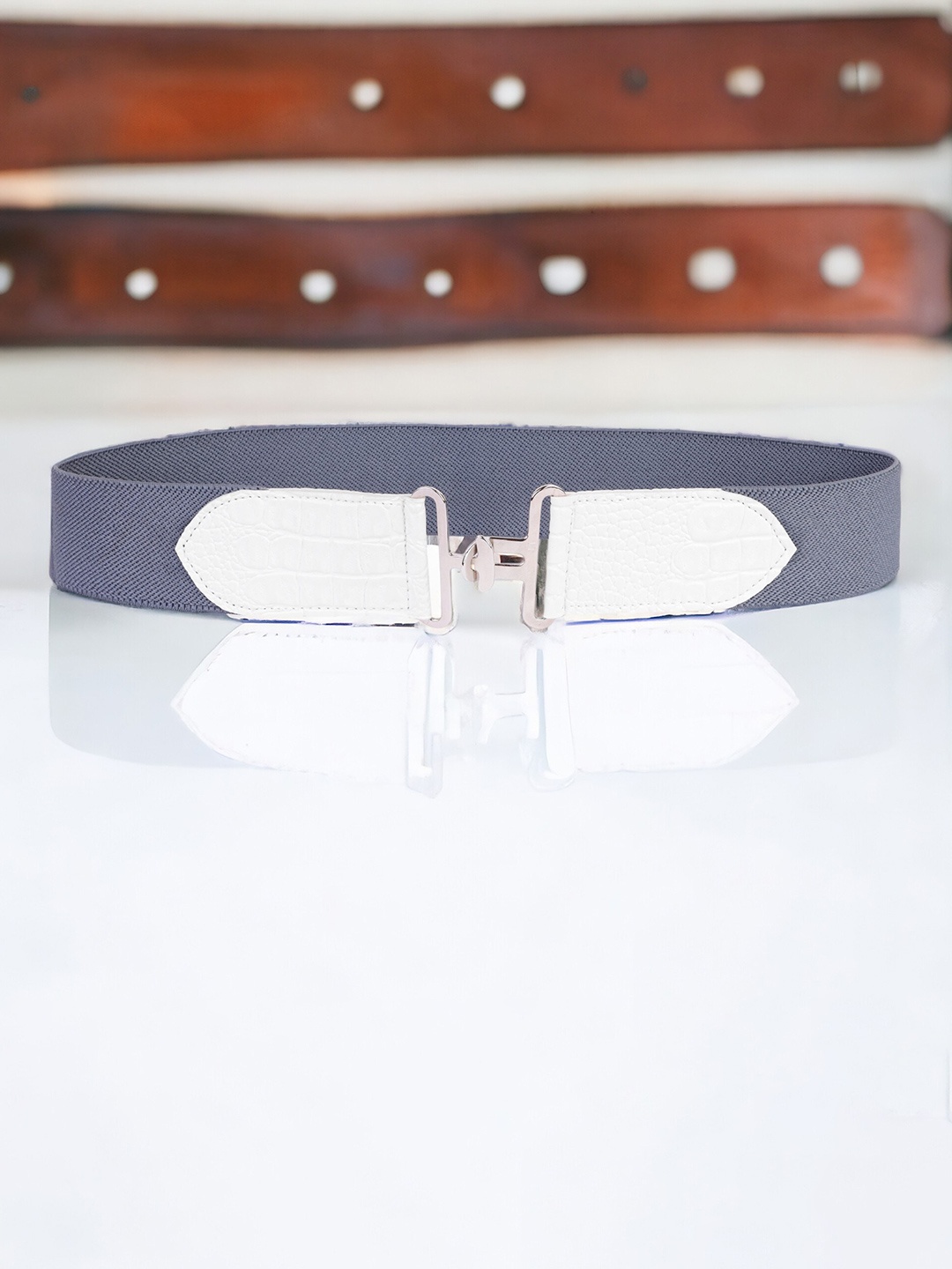 

Kastner Women Canvas Stretchable Belt, Grey