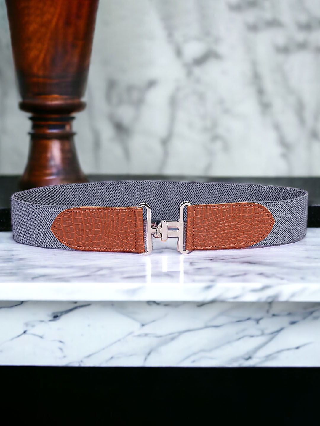

Kastner Women Stretchable Belt, Grey