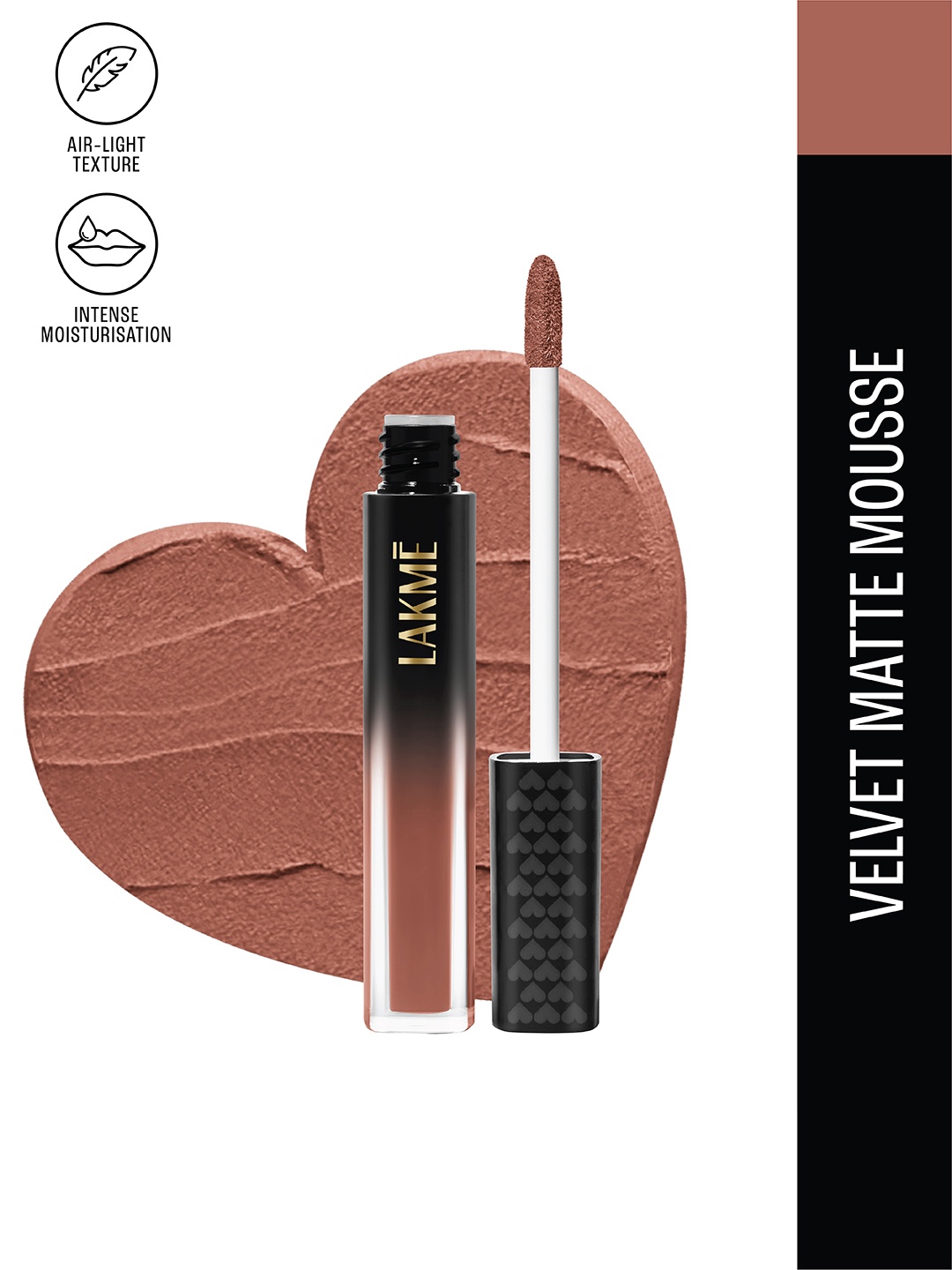 

Lakme Xtraordin-airy Velvet Matte Lip Mousse with Cocoa Butter 4.6 g - Bare Nude, Brown