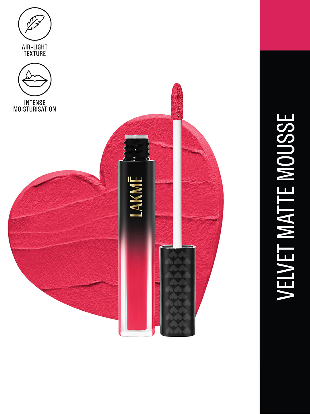 

Lakme Xtraordin-airy Velvet Matte Lip Mousse with Cocoa Butter 4.6g-Perfect Match Pink 207, Fuchsia