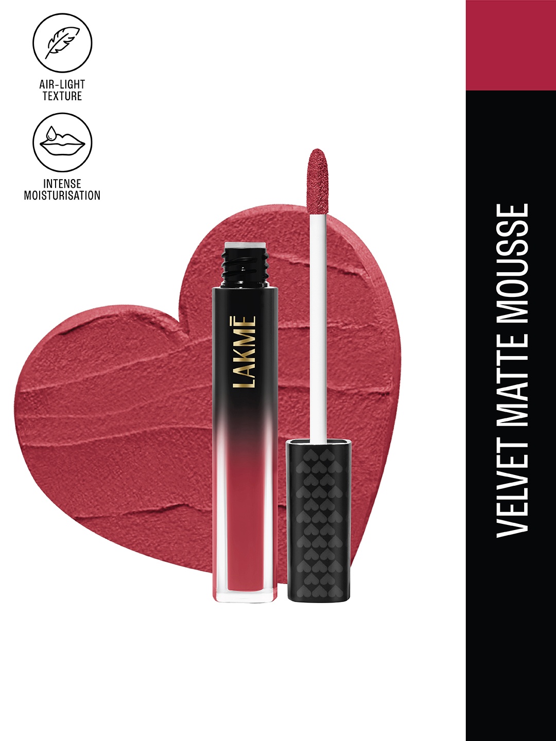 

Lakme Xtraordin-airy Velvet Matte Lip Mousse with Cocoa Butter 4.6 g - Lovestruck Red 104, Rust