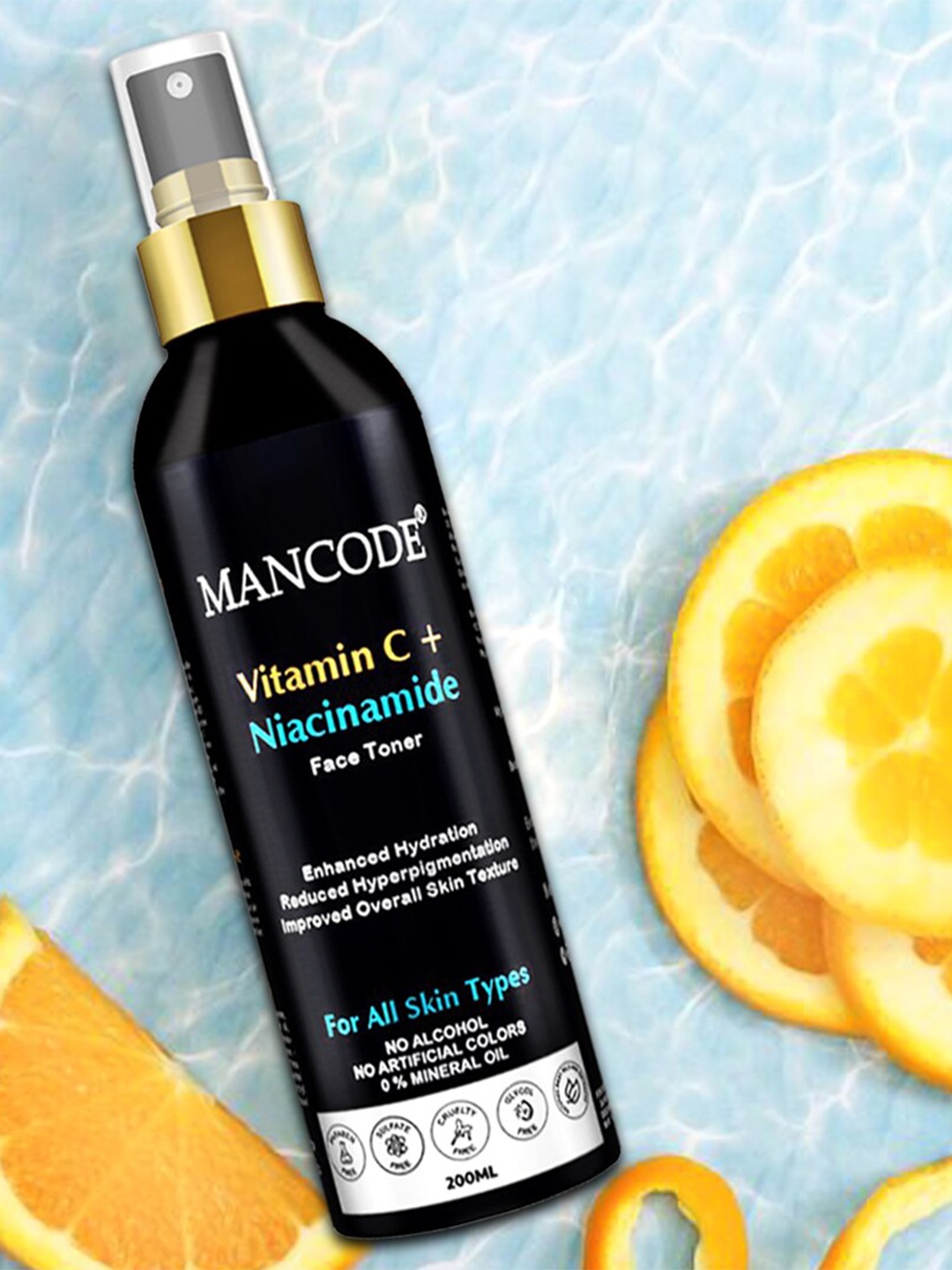 

MANCODE Vitamin C + Niacinamide Hydrating Face Toner-200ml, Black