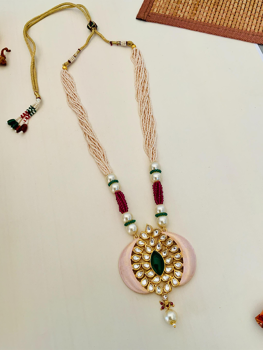 

ABDESIGNS Gold-Plated Kundan Stones-Studded Necklace & Chain