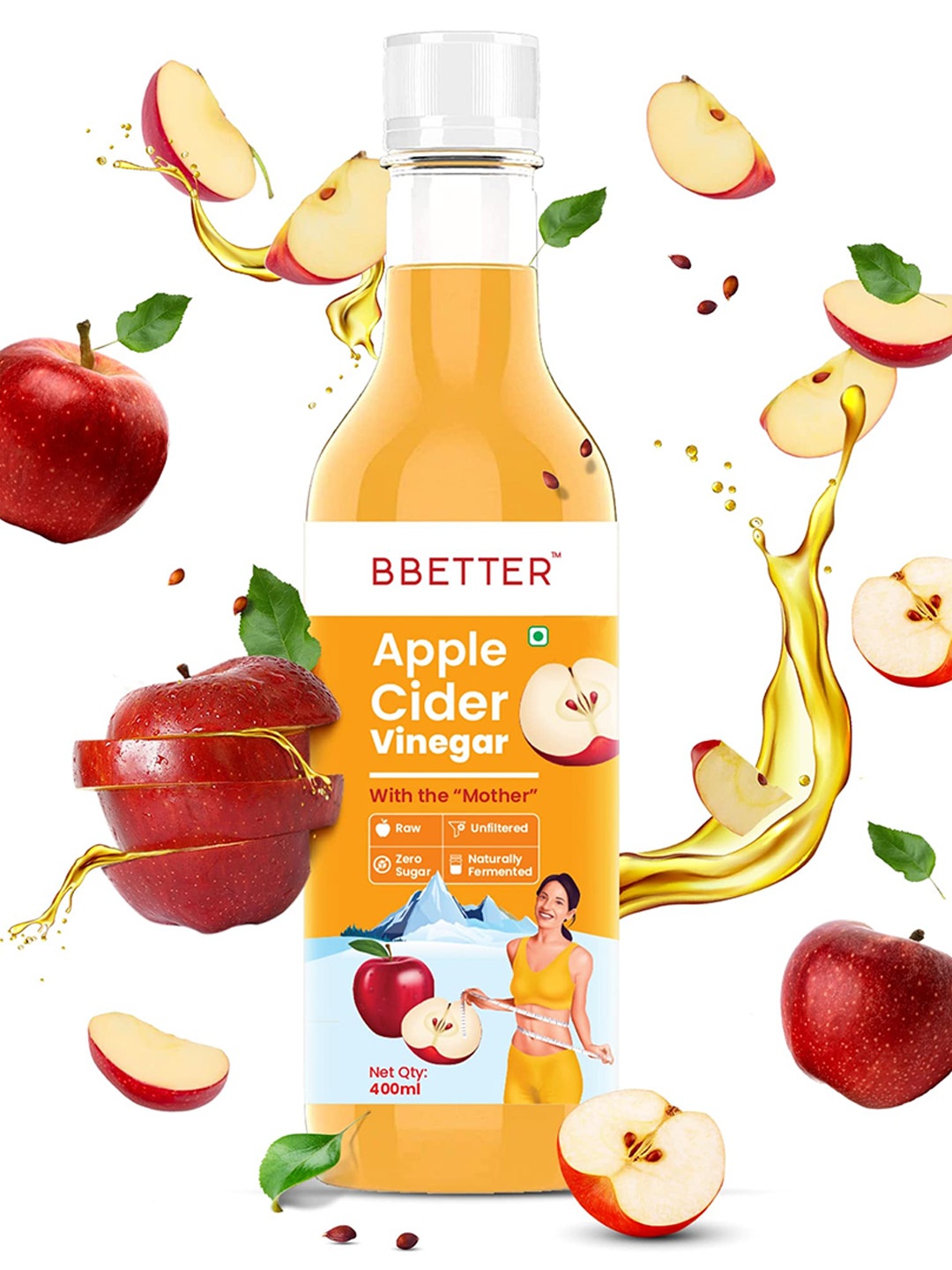 

BBETTER Apple Cider Vinegar For Weight Loss - 400ml, Orange