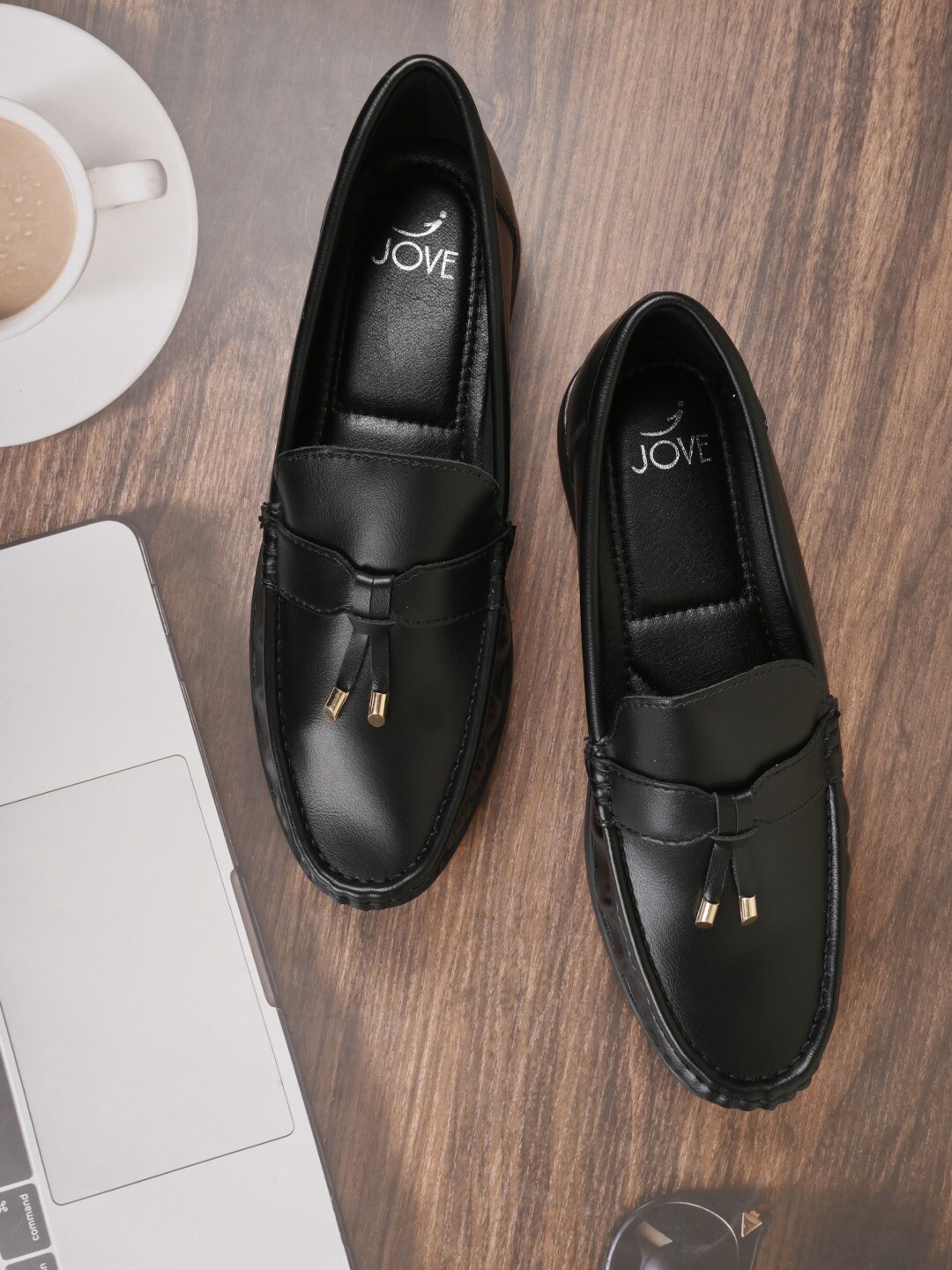

Jove Women Bow Detail Lightweight Loafers, Black
