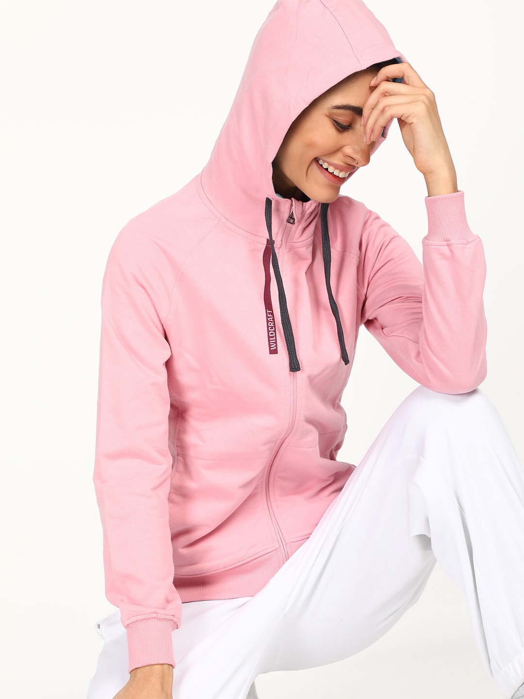 

Wildcraft Detachable Hood Cotton Sweatshirt, Pink