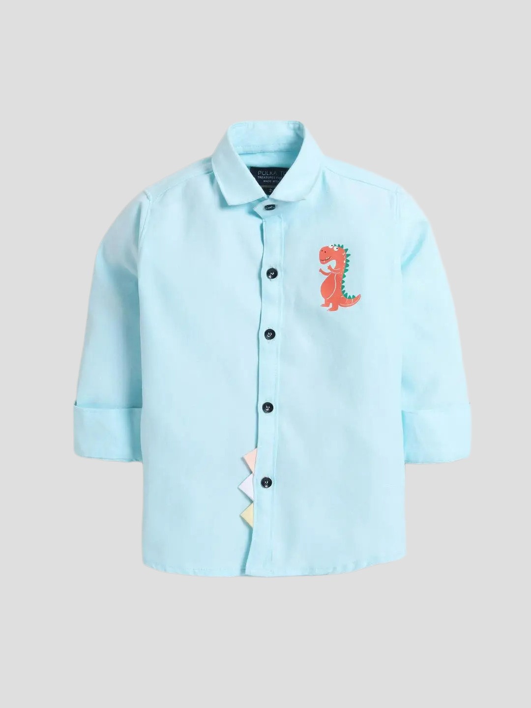 

Polka Tots Boys Cotton Casual Shirt, Blue