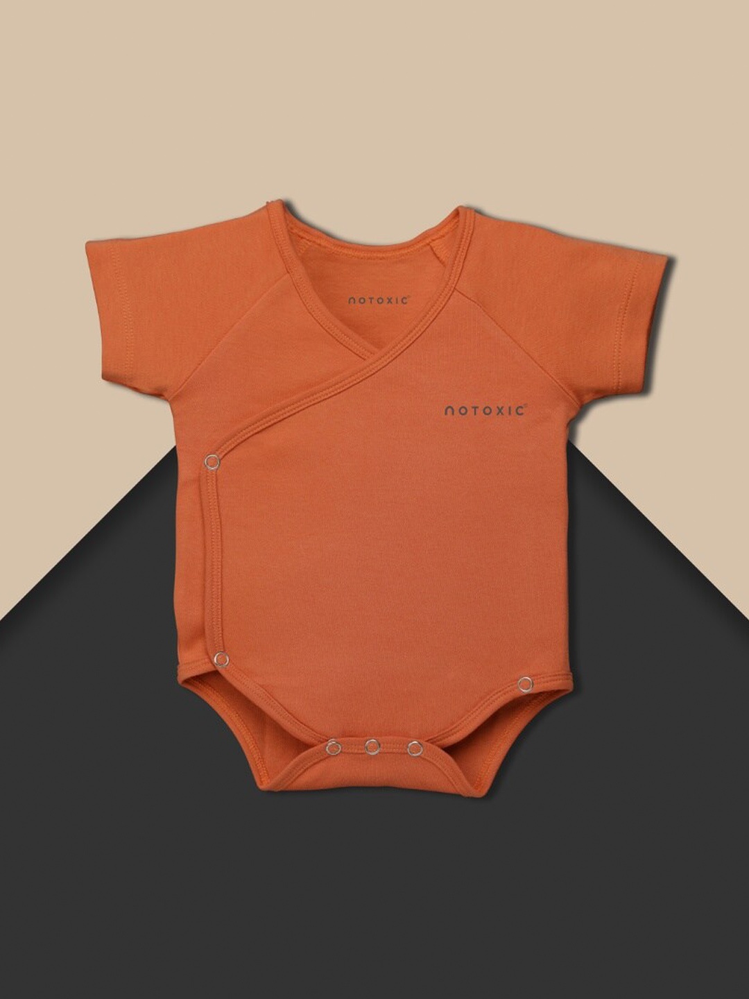 

BAESD Infants V-Neck Pure Organic Cotton Anti-Microbial Bodysuit, Orange