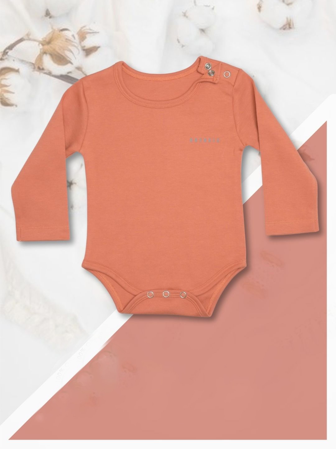 

BAESD Infants V-Neck Pure Organic Cotton Anti-Microbial Bodysuit, Orange