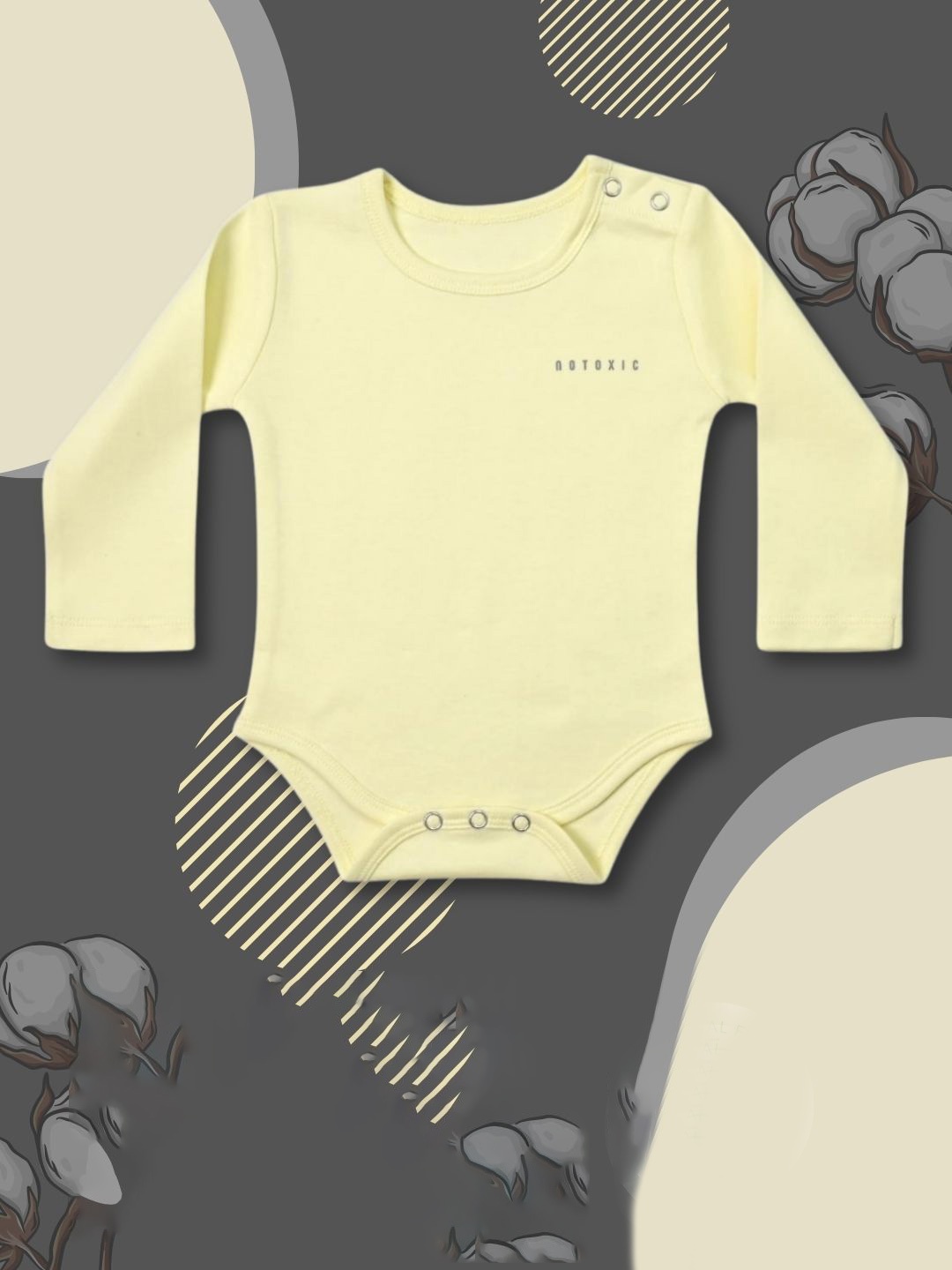 

BAESD Infants Pure Organic Cotton Anti-Microbial Bodysuit, Yellow