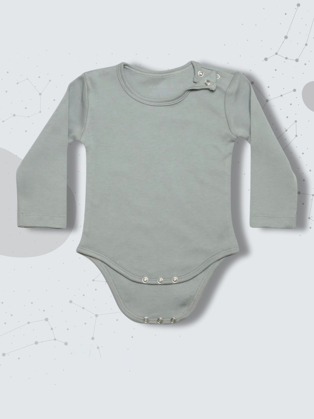 

BAESD Infants Pure Organic Cotton Anti-Microbial Bodysuit, Grey